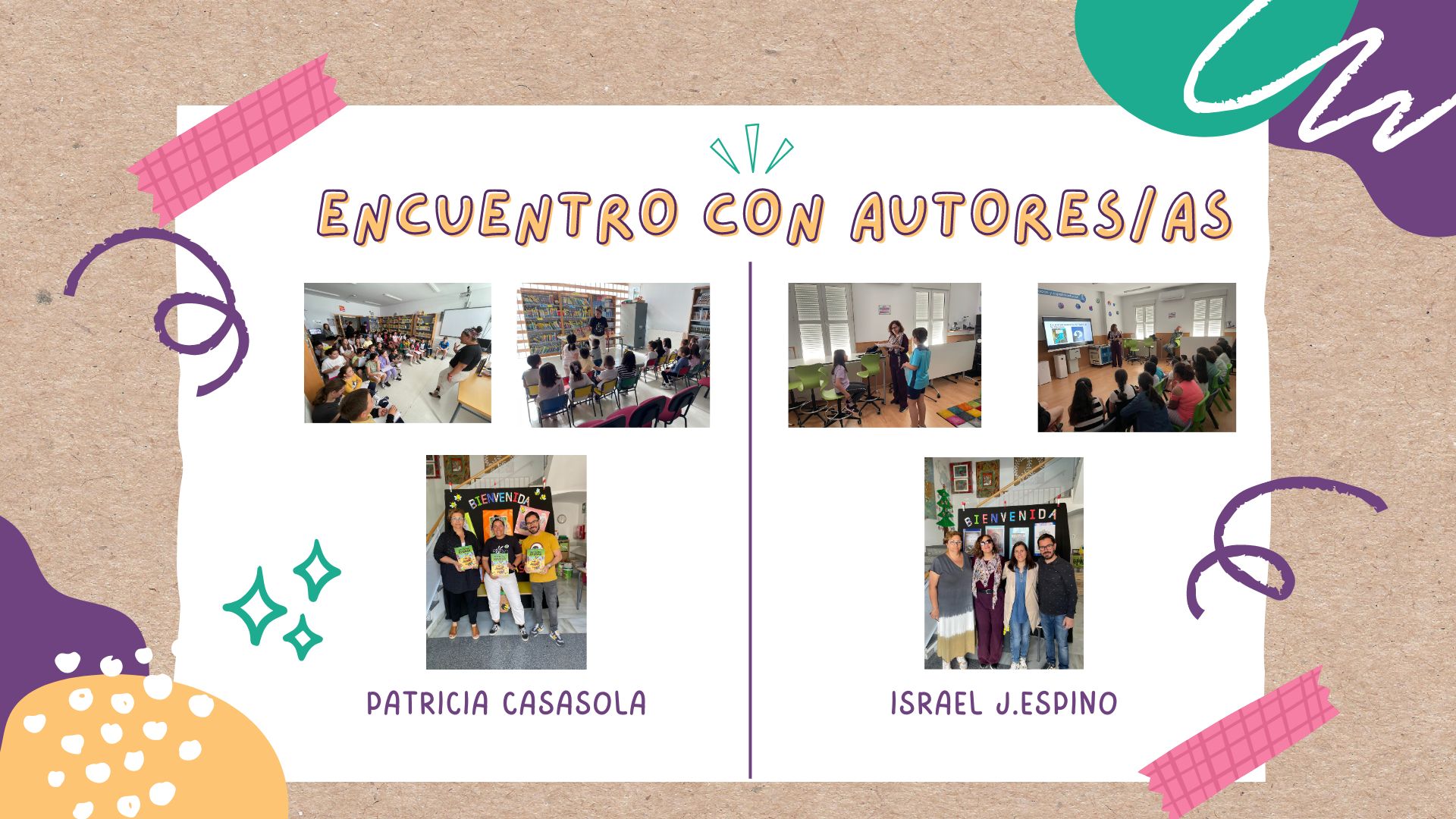 Presentación Proyecto creativo infantil Doodle Blanco verde y amarillo